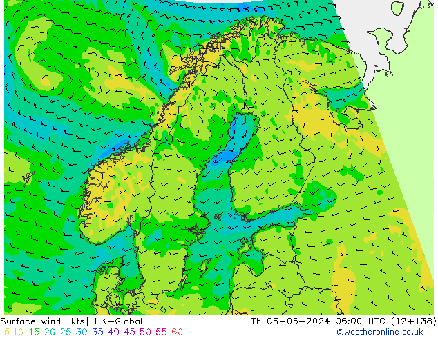 ветер 10 m UK-Global чт 06.06.2024 06 UTC