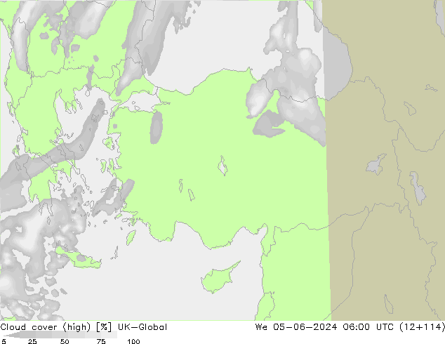 Bulutlar (yüksek) UK-Global Çar 05.06.2024 06 UTC