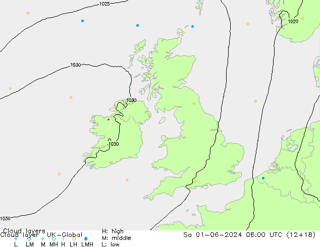 Cloud layer UK-Global sáb 01.06.2024 06 UTC