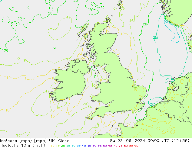 Isotachen (mph) UK-Global zo 02.06.2024 00 UTC