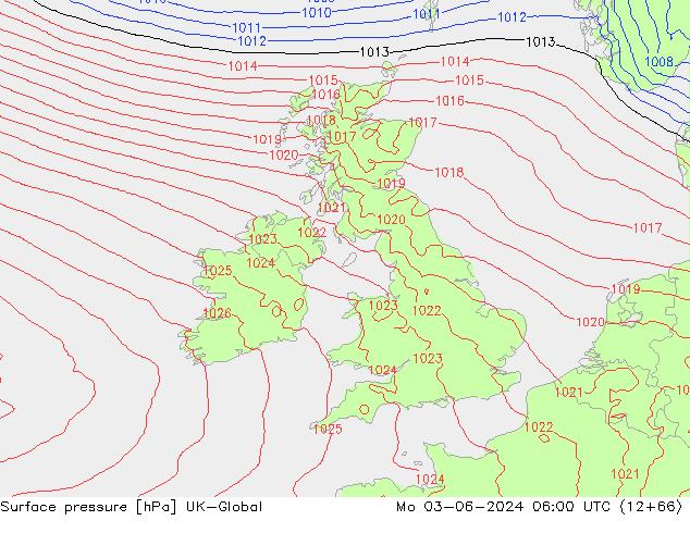 Luchtdruk (Grond) UK-Global ma 03.06.2024 06 UTC