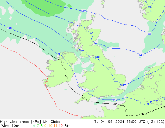 High wind areas UK-Global Út 04.06.2024 18 UTC