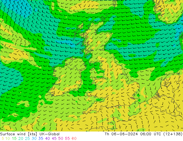 ветер 10 m UK-Global чт 06.06.2024 06 UTC