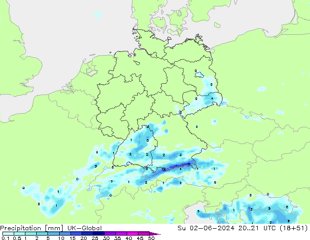 Precipitation UK-Global Su 02.06.2024 21 UTC