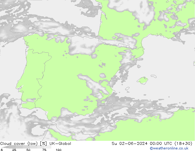 zachmurzenie (niskie) UK-Global nie. 02.06.2024 00 UTC