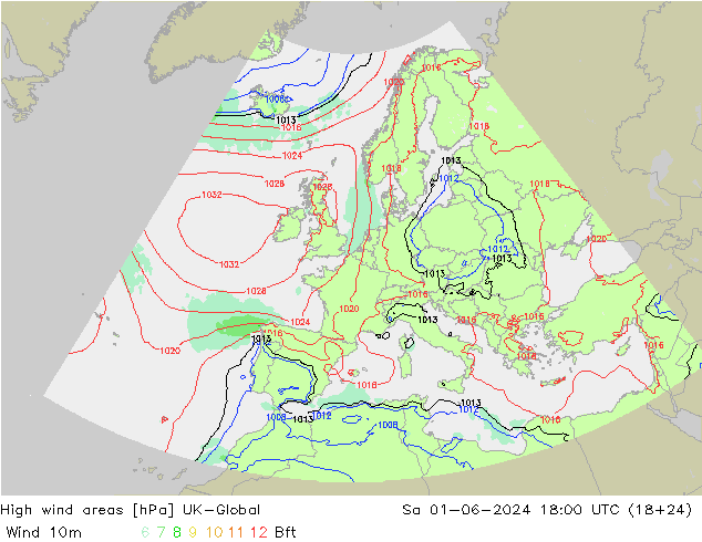 Windvelden UK-Global za 01.06.2024 18 UTC