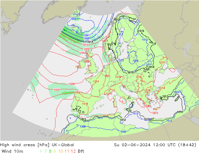 yüksek rüzgarlı alanlar UK-Global Paz 02.06.2024 12 UTC
