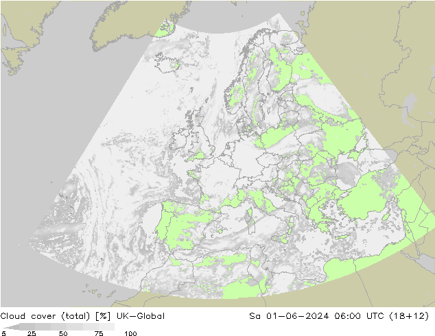 Cloud cover (total) UK-Global Sa 01.06.2024 06 UTC