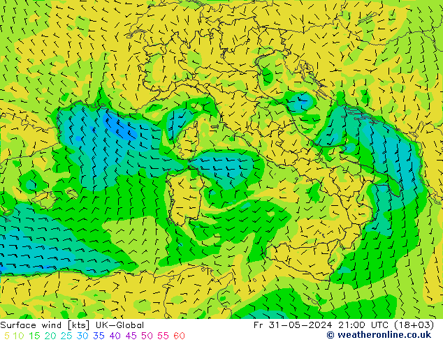 wiatr 10 m UK-Global pt. 31.05.2024 21 UTC