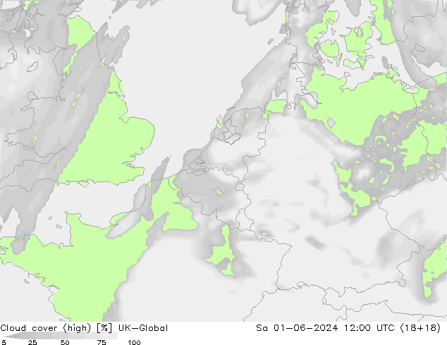 Cloud cover (high) UK-Global Sa 01.06.2024 12 UTC