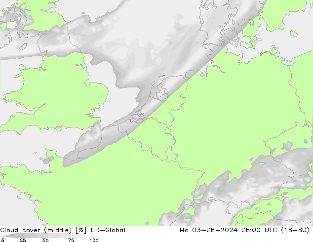 Nuages (moyen) UK-Global lun 03.06.2024 06 UTC