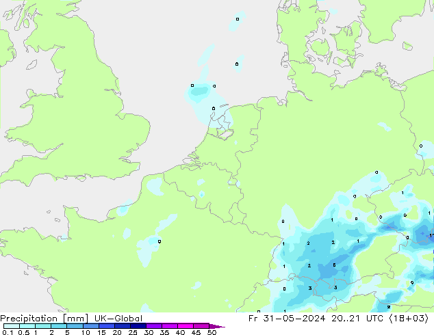 Yağış UK-Global Cu 31.05.2024 21 UTC