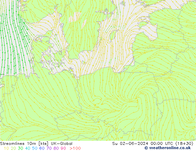 ветер 10m UK-Global Вс 02.06.2024 00 UTC