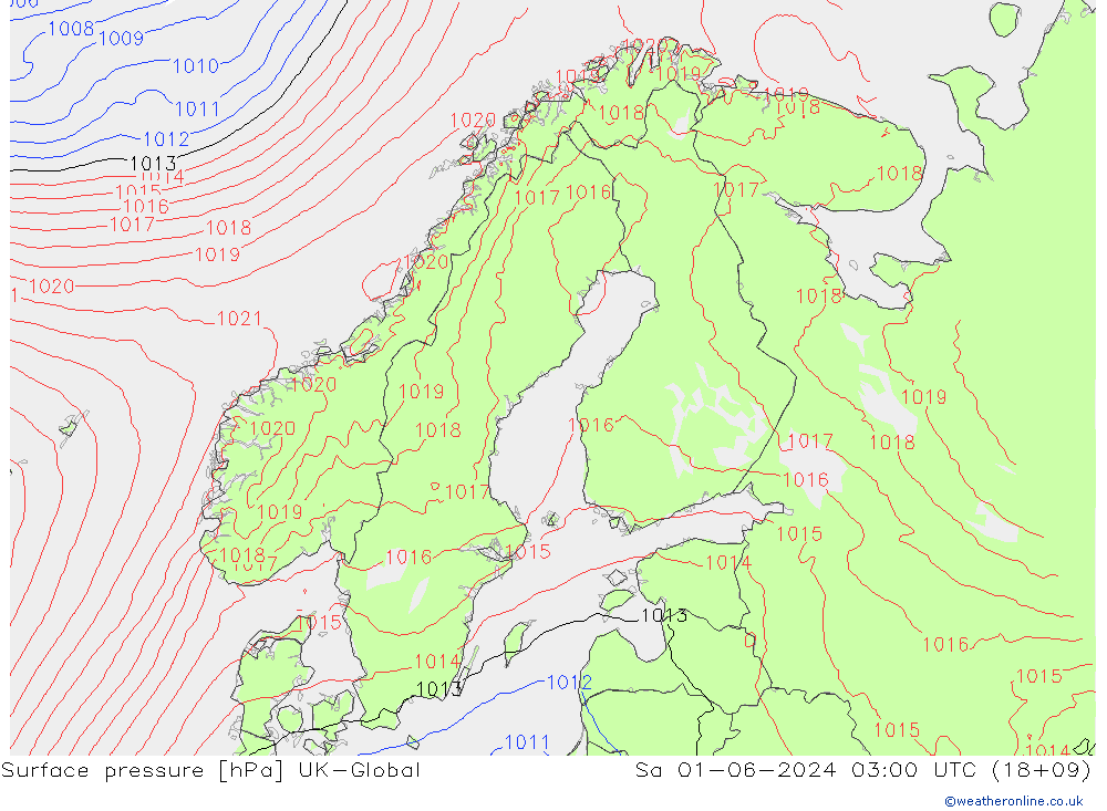 Luchtdruk (Grond) UK-Global za 01.06.2024 03 UTC