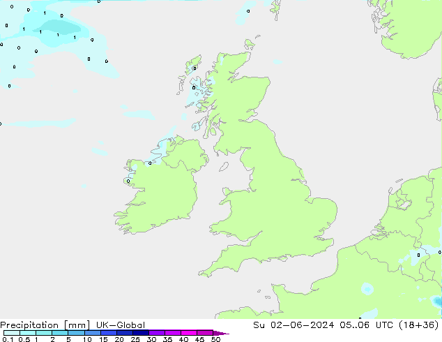 Précipitation UK-Global dim 02.06.2024 06 UTC
