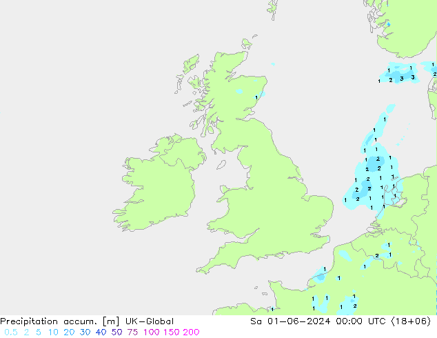 Precipitation accum. UK-Global so. 01.06.2024 00 UTC