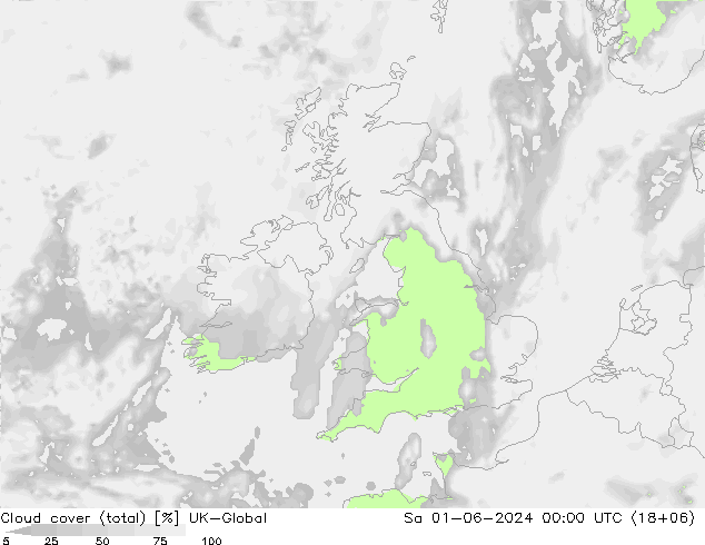 Nuages (total) UK-Global sam 01.06.2024 00 UTC