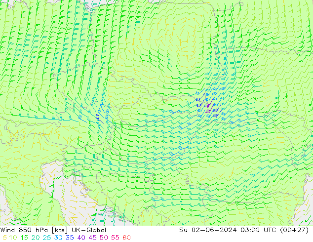  850 hPa UK-Global  02.06.2024 03 UTC