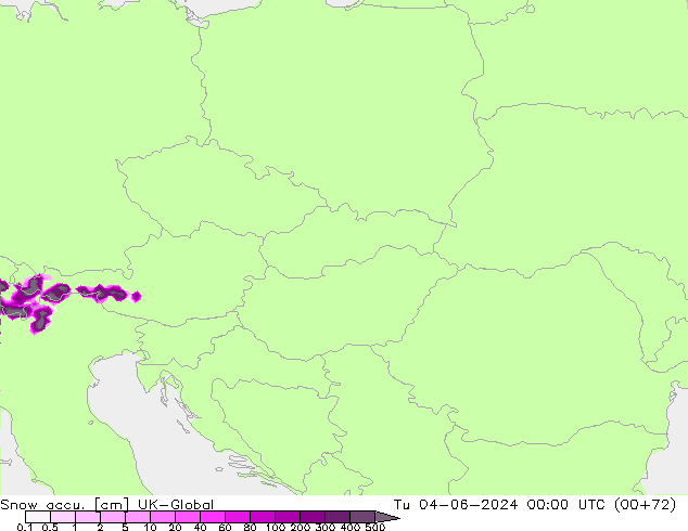 Глубина снега UK-Global вт 04.06.2024 00 UTC