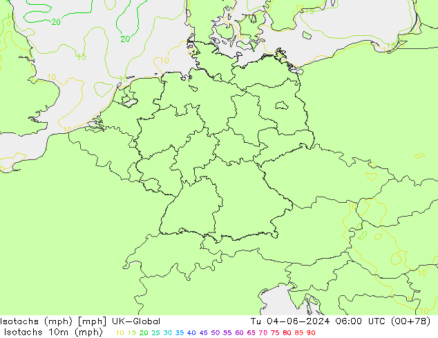 Isotachs (mph) UK-Global Út 04.06.2024 06 UTC