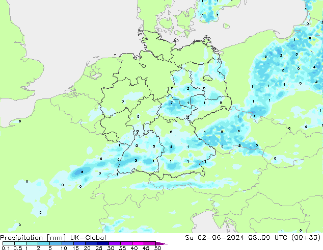 Neerslag UK-Global zo 02.06.2024 09 UTC