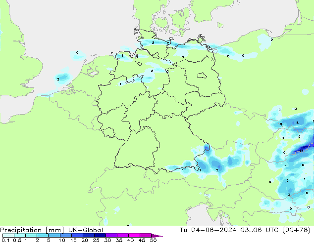 Yağış UK-Global Sa 04.06.2024 06 UTC