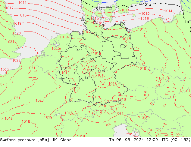 Luchtdruk (Grond) UK-Global do 06.06.2024 12 UTC