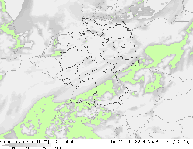 Wolken (gesamt) UK-Global Di 04.06.2024 03 UTC