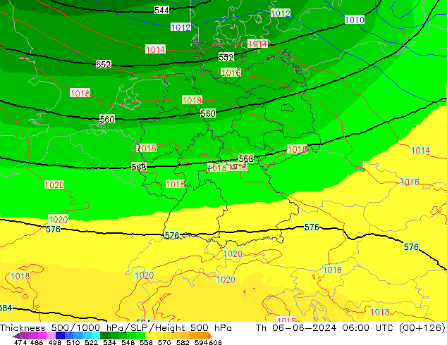 Thck 500-1000hPa UK-Global Th 06.06.2024 06 UTC