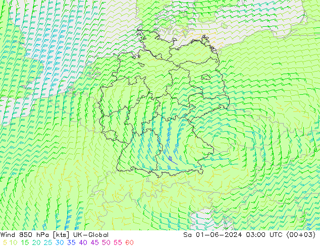 Wind 850 hPa UK-Global Sa 01.06.2024 03 UTC