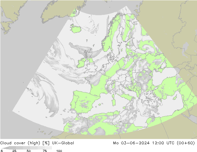 Nuages (élevé) UK-Global lun 03.06.2024 12 UTC