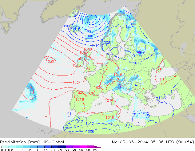 Precipitación UK-Global lun 03.06.2024 06 UTC