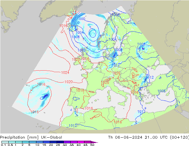 Neerslag UK-Global do 06.06.2024 00 UTC