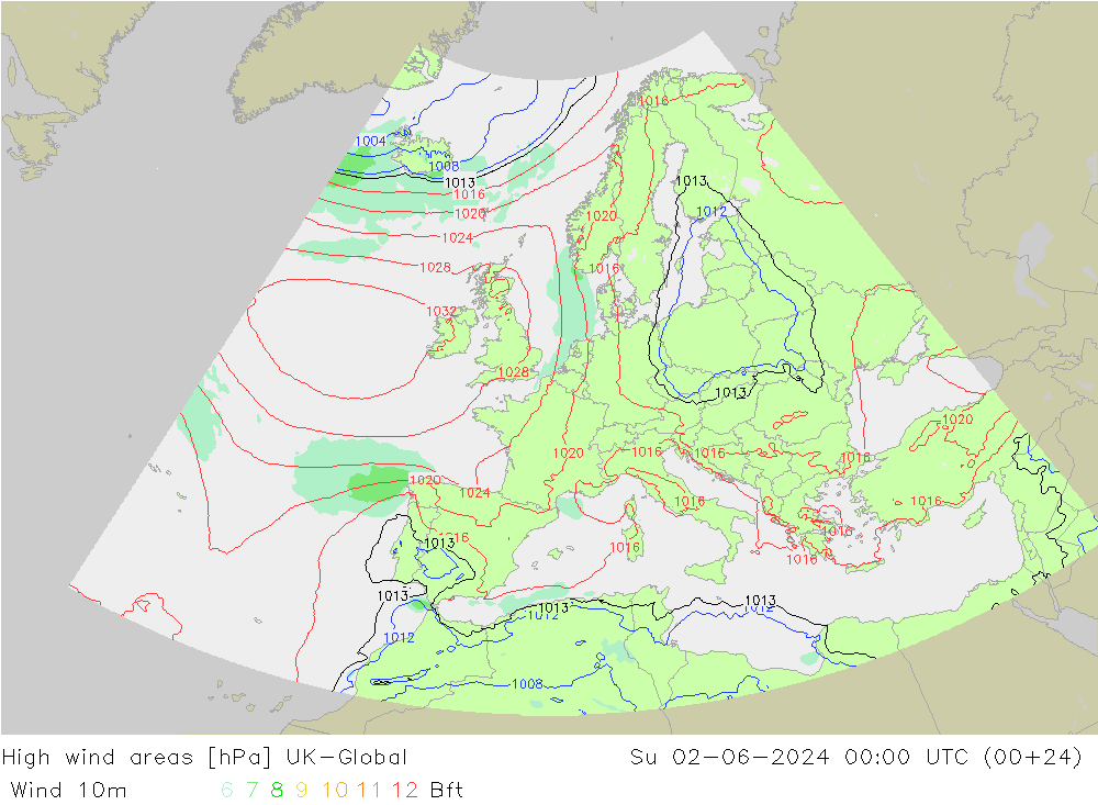 High wind areas UK-Global Su 02.06.2024 00 UTC