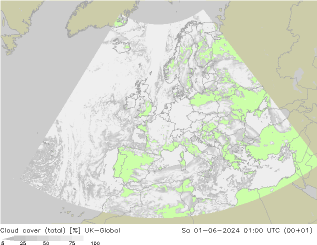 Cloud cover (total) UK-Global Sa 01.06.2024 01 UTC
