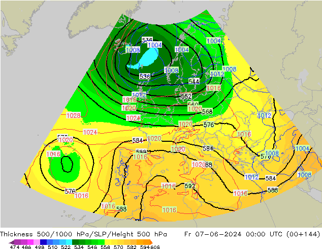 Thck 500-1000hPa UK-Global  07.06.2024 00 UTC