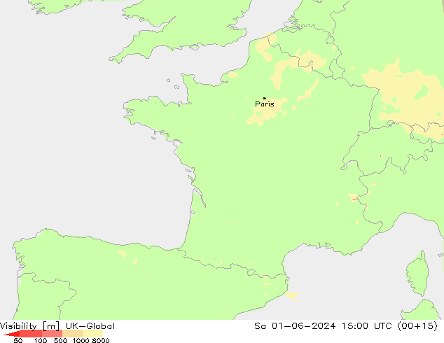 Dohlednost UK-Global So 01.06.2024 15 UTC