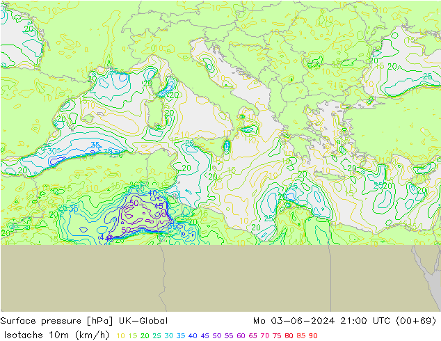 Isotachs (kph) UK-Global Seg 03.06.2024 21 UTC