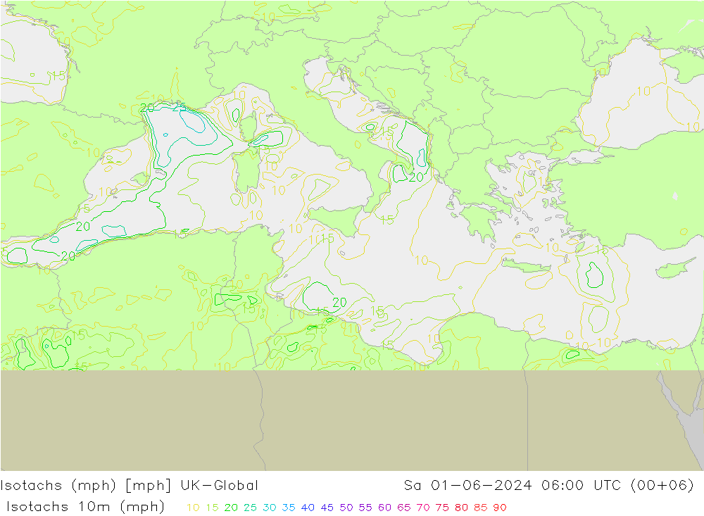 Isotaca (mph) UK-Global sáb 01.06.2024 06 UTC
