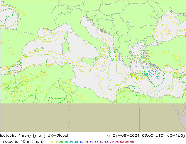 Izotacha (mph) UK-Global pt. 07.06.2024 06 UTC
