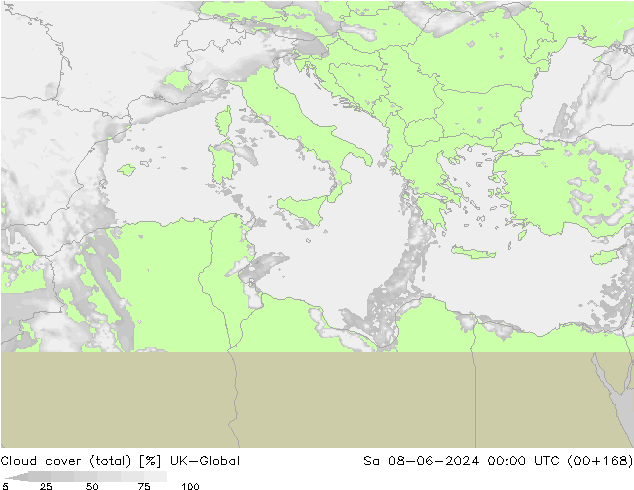 nuvens (total) UK-Global Sáb 08.06.2024 00 UTC
