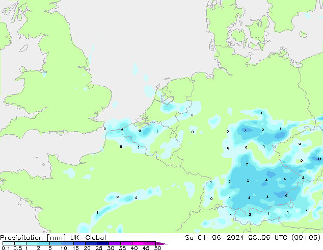 Precipitation UK-Global Sa 01.06.2024 06 UTC