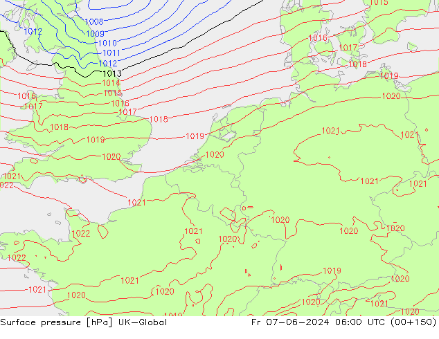 Yer basıncı UK-Global Cu 07.06.2024 06 UTC