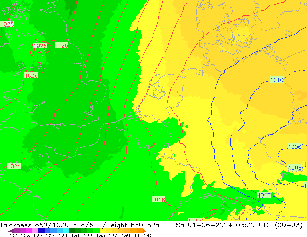Thck 850-1000 hPa UK-Global Sa 01.06.2024 03 UTC