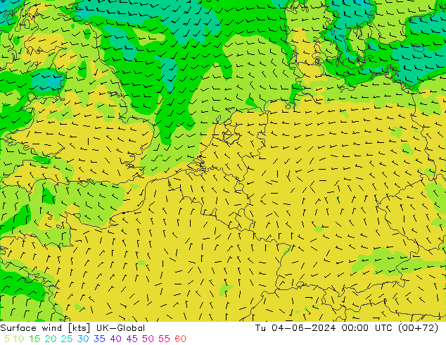 Rüzgar 10 m UK-Global Sa 04.06.2024 00 UTC