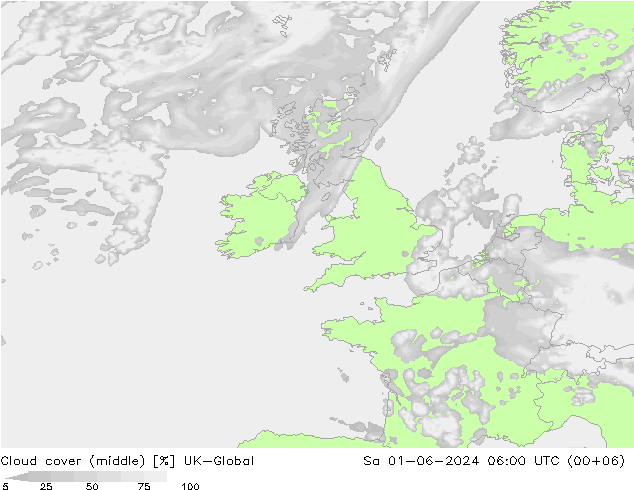 oblačnosti uprostřed UK-Global So 01.06.2024 06 UTC