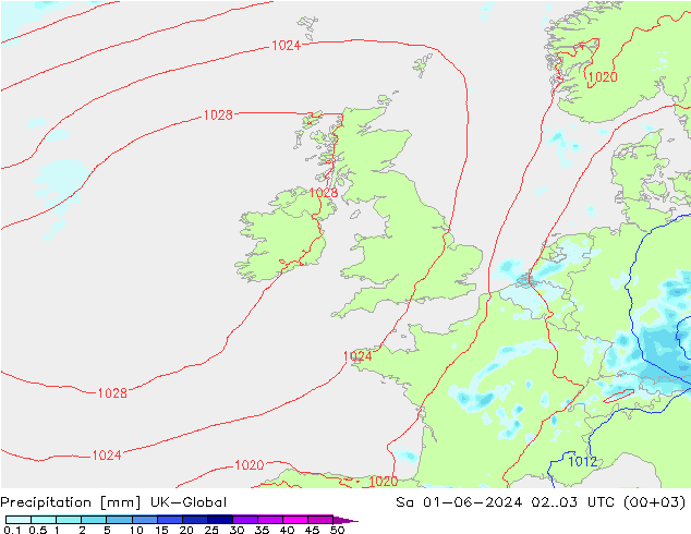 Srážky UK-Global So 01.06.2024 03 UTC