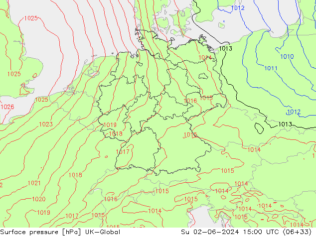 pressão do solo UK-Global Dom 02.06.2024 15 UTC