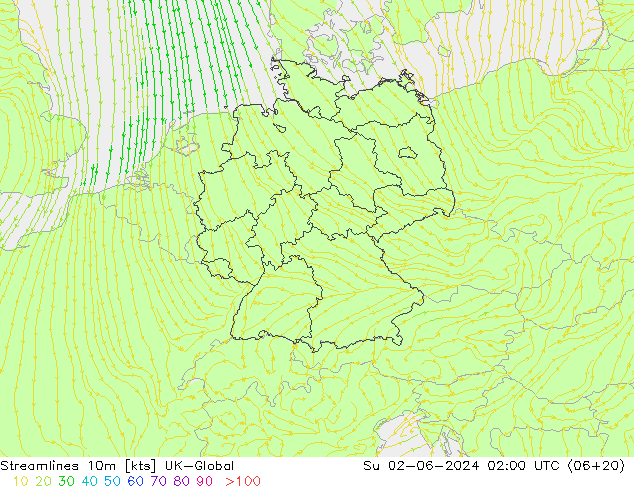 Streamlines 10m UK-Global Ne 02.06.2024 02 UTC