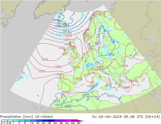 Niederschlag UK-Global So 02.06.2024 06 UTC